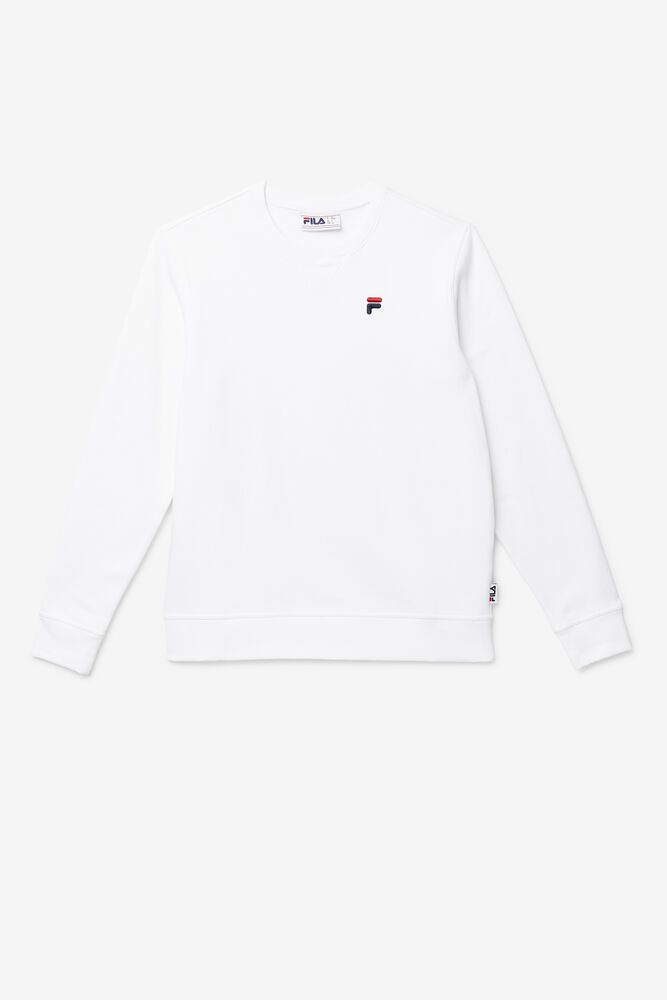 Fila Sweatshirt Mens White Kieve - Ireland 92460-GLCQ